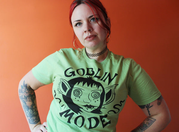 Goblin Mode T-shirt in Sage Green