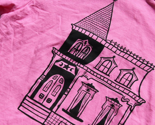 Haunted House T-Shirt in Pink