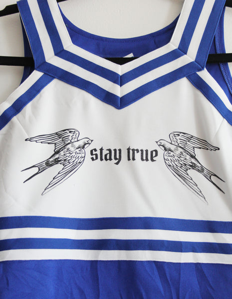 Stay True Up-Cycled Cheerleading Crop Top