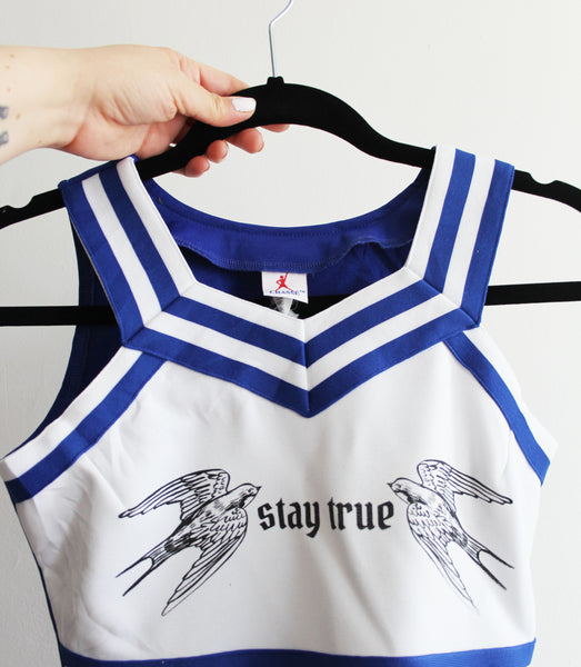Stay True Up-Cycled Cheerleading Crop Top
