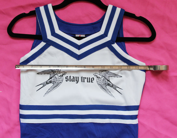 Stay True Up-Cycled Cheerleading Crop Top