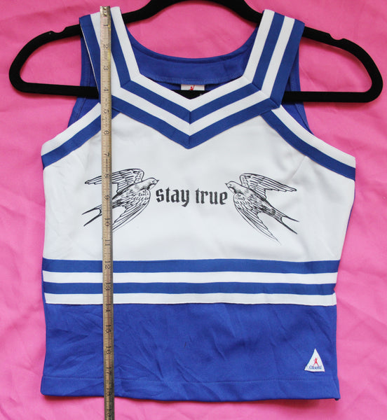 Stay True Up-Cycled Cheerleading Crop Top