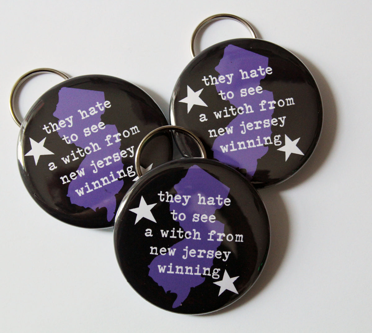 The Hate to See a Witch from New Jersey Winning Keychain Bottle