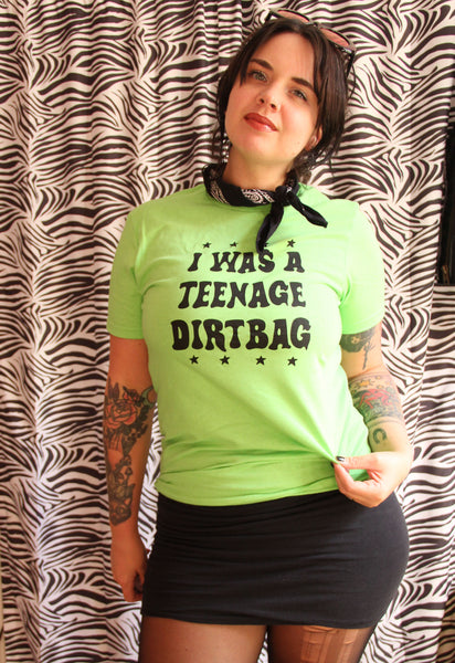 Teenage Dirtbag T-Shirt in Lime Green