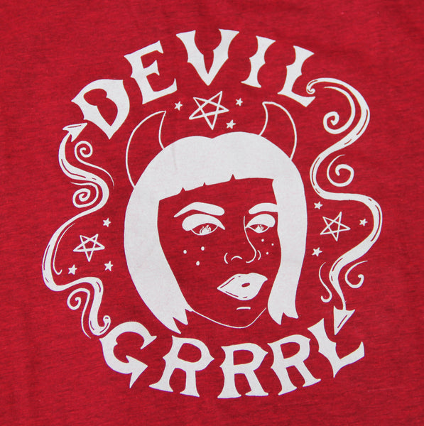 Devil Grrrl Tee in Antique Red