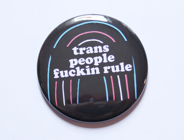 Trans People Rule Pocket Mirror