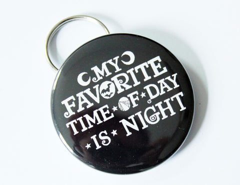 My Favorite Time of Day is Night Keychain Bottle Opener
