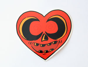 Heart O Lantern Vinyl Sticker