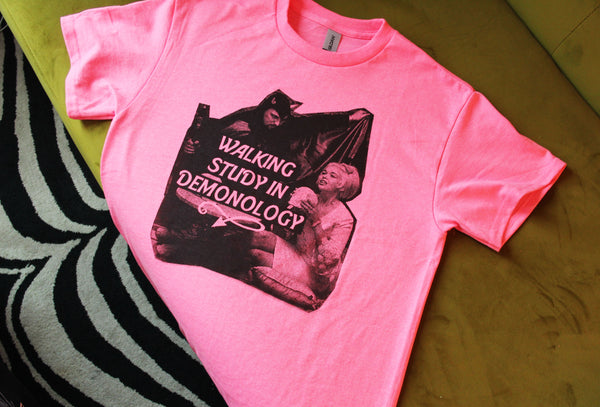 Jayne + Anton Demonology T-Shirt in Hot Pink