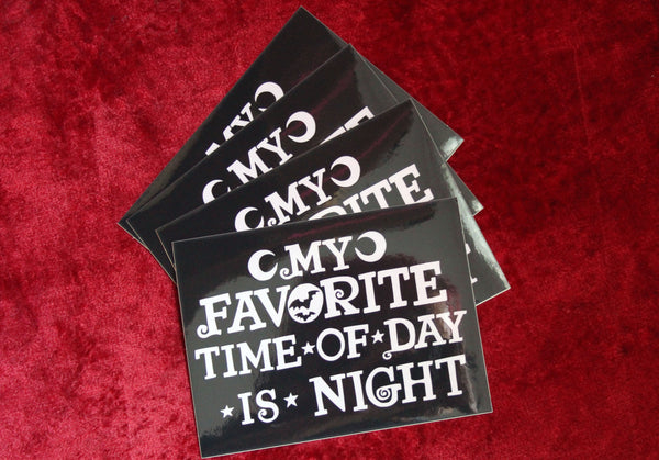 My Favorite Time of Day is Night Vinyl Sticker