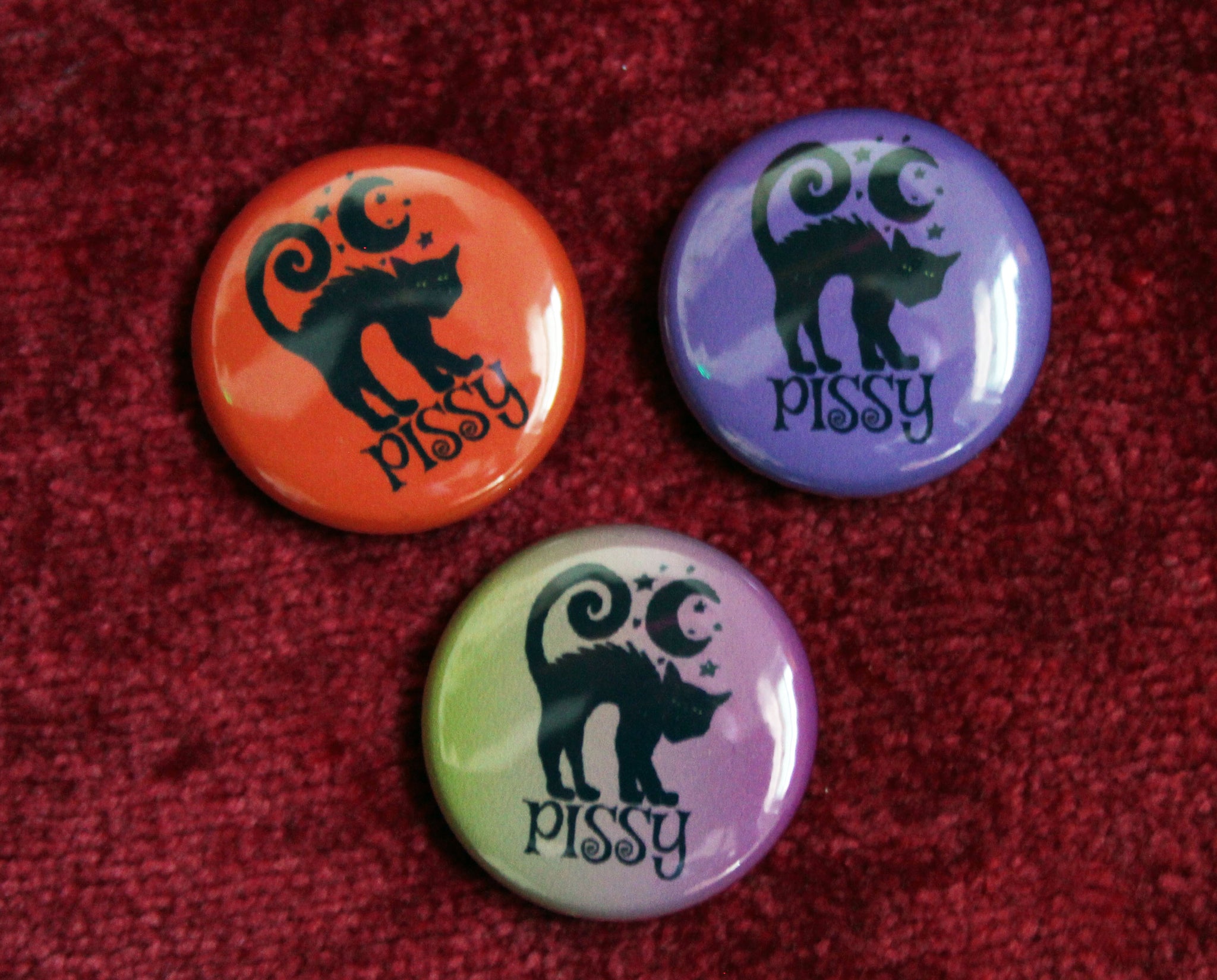 Pissy Cat One Inch Button