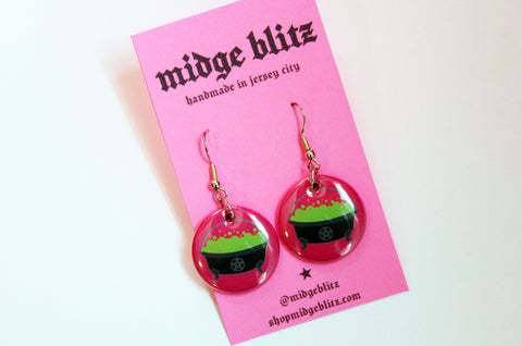 Clawfoot Cauldron Earrings