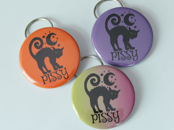 Pissy Cat KeyChain Bottle Opener / Choose Your Color