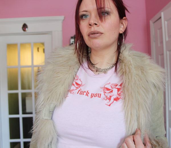 Stupid Cupid T-Shirt in Pink/Red