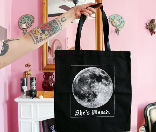 The Moon is Pissed Tote Bag