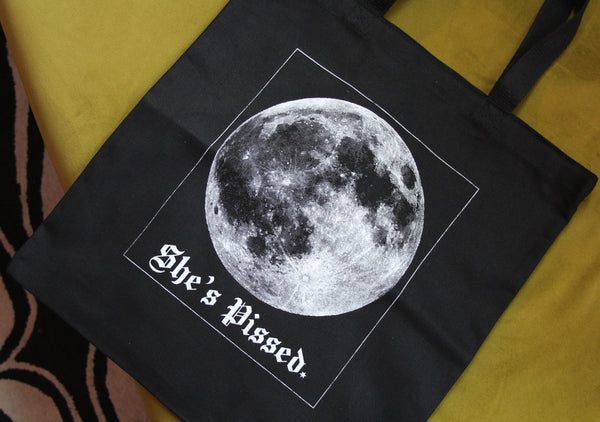 The Moon is Pissed Tote Bag