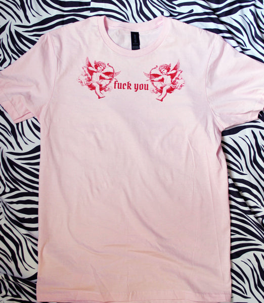 Stupid Cupid T-Shirt in Pink/Red