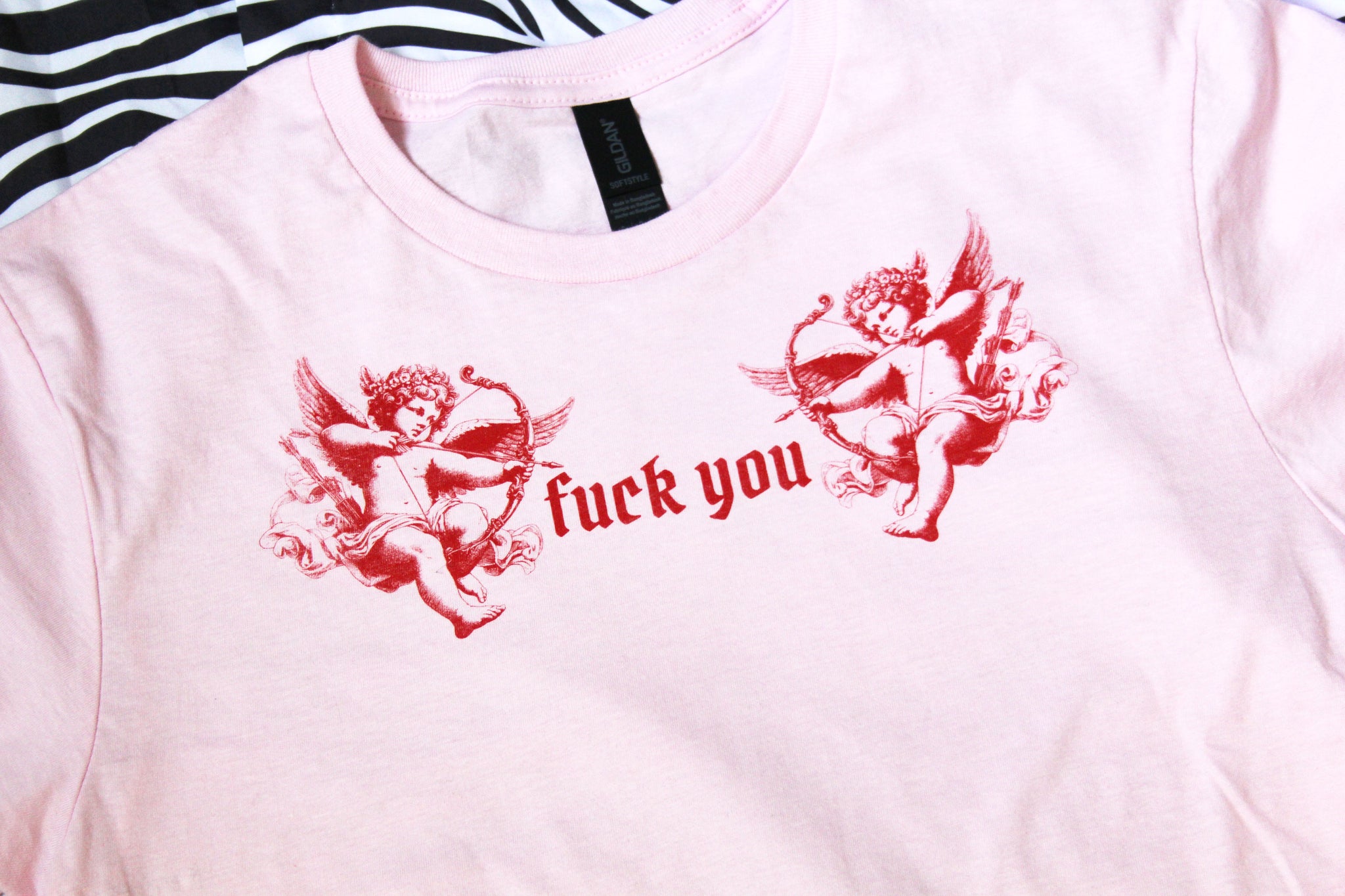 Stupid Cupid T-Shirt in Pink/Red