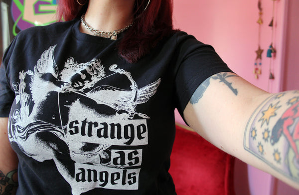 Strange as Angels T-Shirt in Black