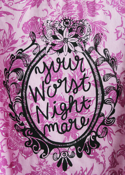 Your Worst Nightmare Up Cycled Pink Floral Shift Dress