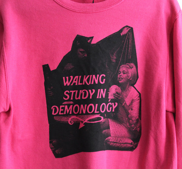 Jayne and Anton Demonology Up-Cycled Sweatshirt