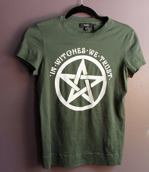 In Witches We Trust Up Cycled Tee