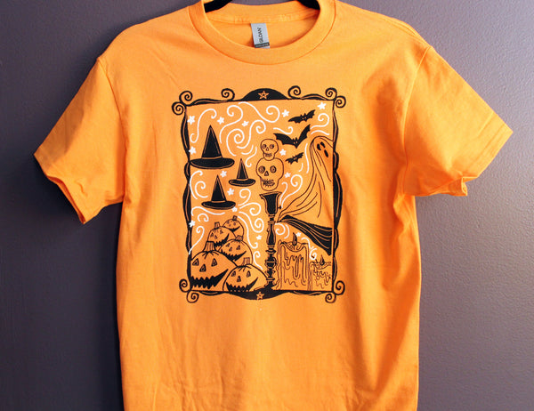 Halloween Vignette Limited Edition T-Shirt in Orange