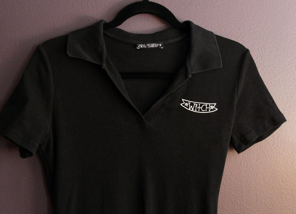 Witchy Cat Polo Dress / One of a Kind