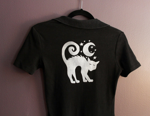 Witchy Cat Polo Dress / One of a Kind