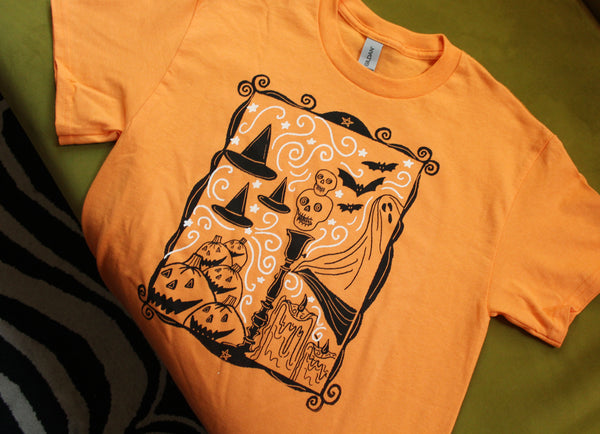Halloween Vignette Limited Edition T-Shirt in Orange