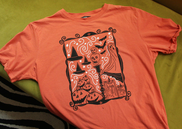 Halloween Vignette Up Cycled Tee