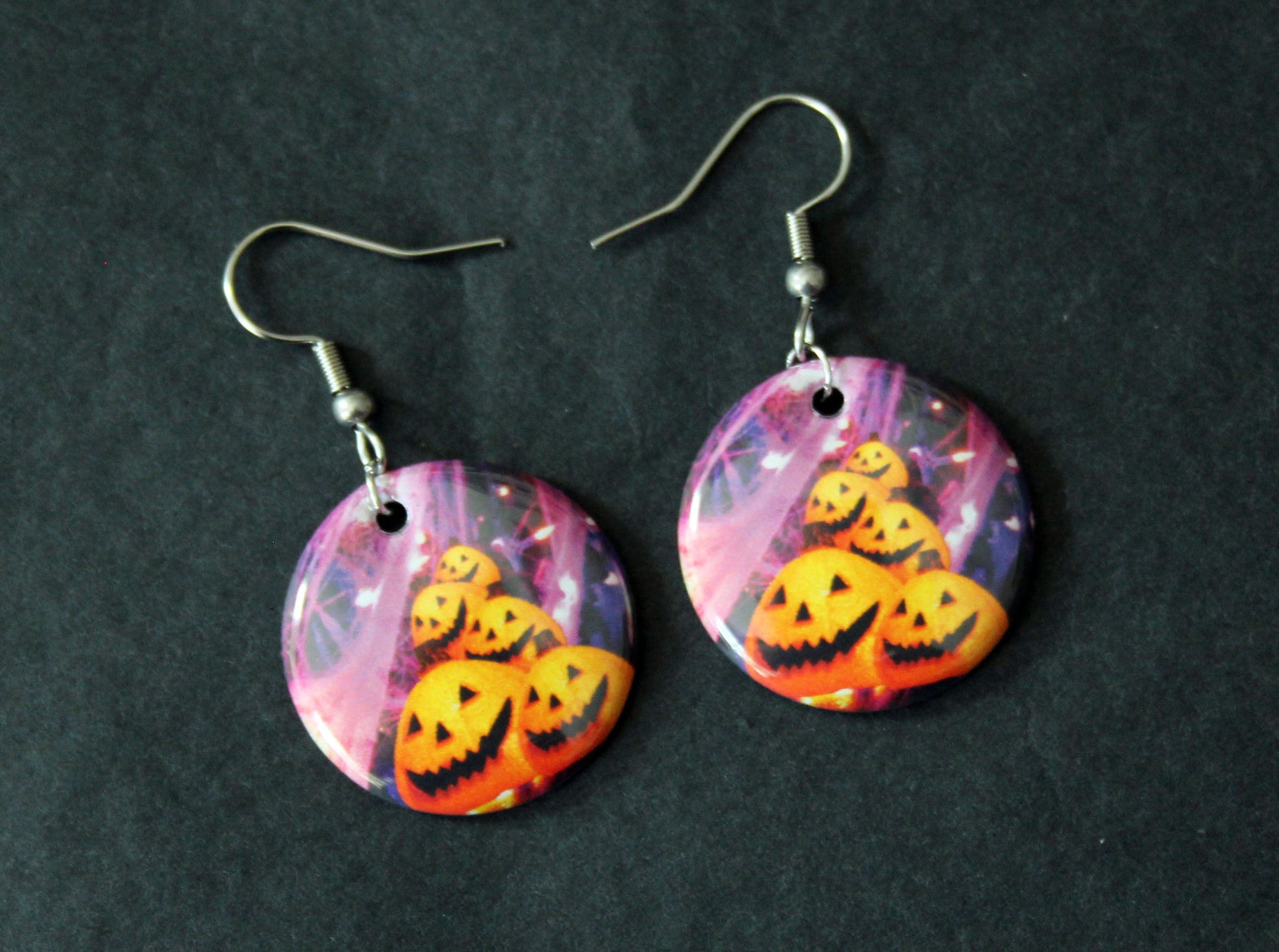 Halloween Nostalgia Earrings / Glowing Pumpkins