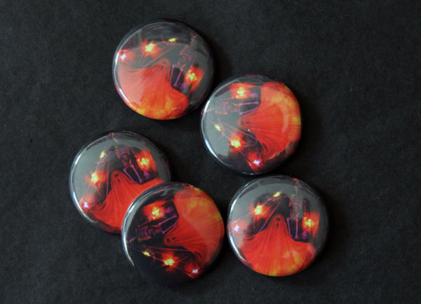 Halloween Nostalgia One Inch Button / Glowing Ghost