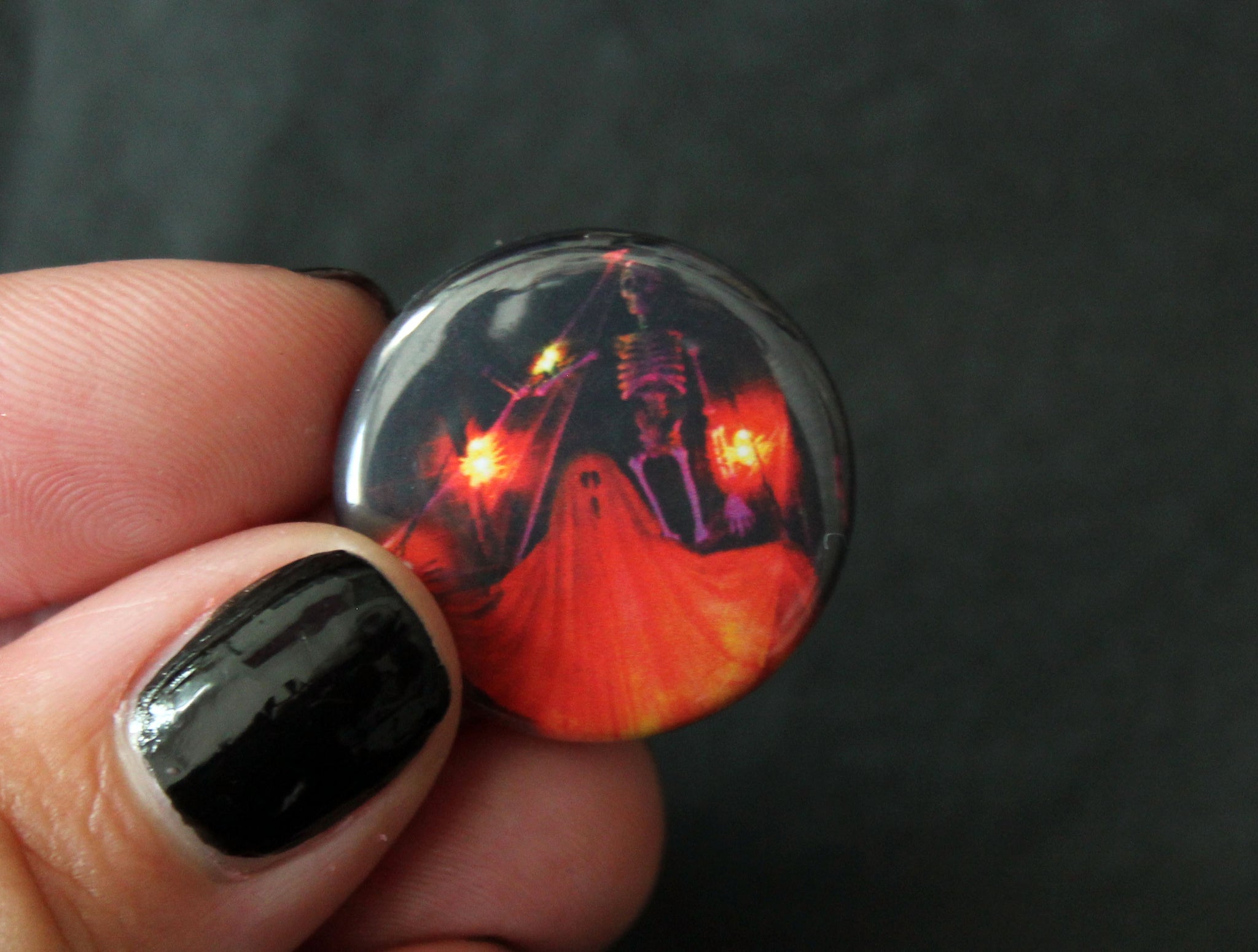 Halloween Nostalgia One Inch Button / Glowing Ghost