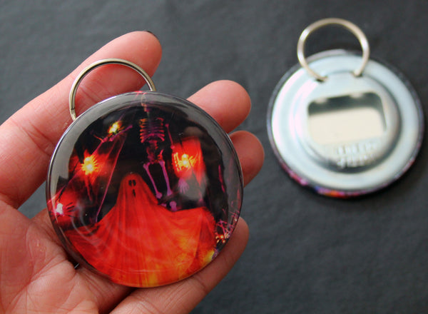 Halloween Nostalgia Keychain Bottle Opener / Glowing Ghost
