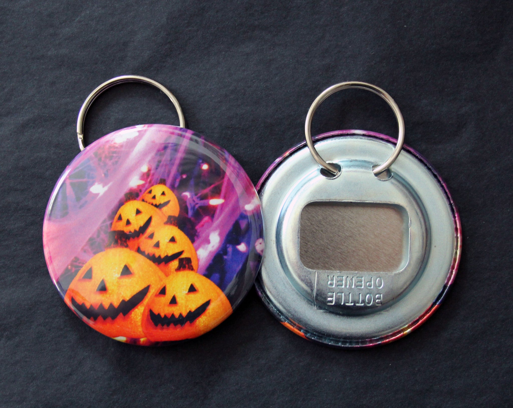 Halloween Nostalgia Keychain Bottle Opener / Glowing Pumpkins