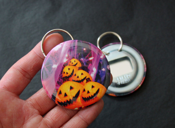 Halloween Nostalgia Keychain Bottle Opener / Glowing Pumpkins