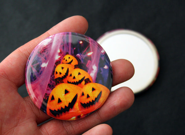 Halloween Nostalgia Pocket Mirror / Glowing Pumpkins