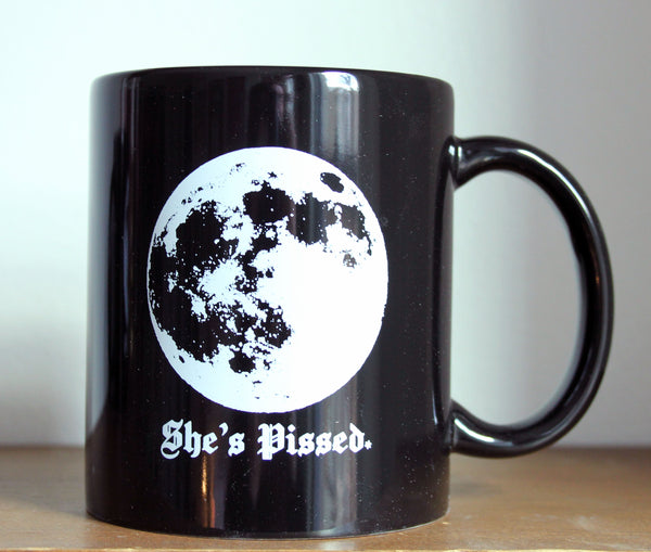The Moon is Pissed Ceramic Mug