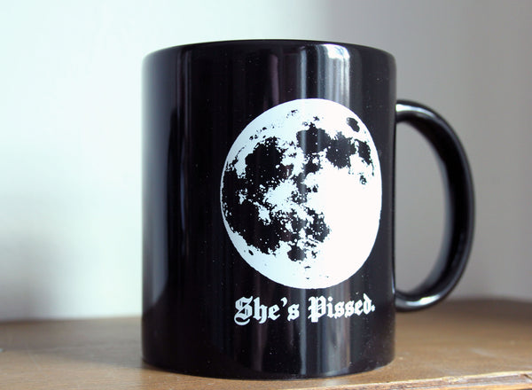 The Moon is Pissed Ceramic Mug