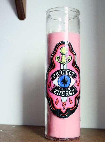 Protect Your Energy 7 Day Candle in Pink (only one)