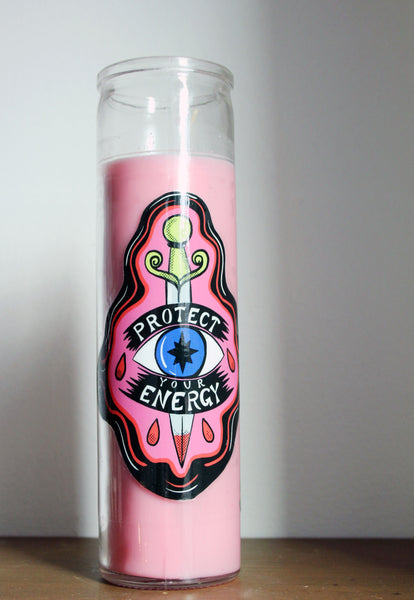 Protect Your Energy 7 Day Candle in Pink (only one)