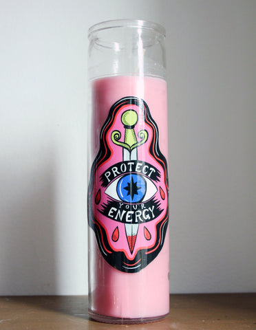 Protect Your Energy 7 Day Candle in Pink (only one)