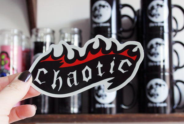 Chaotic Metallic Vinyl Sticker