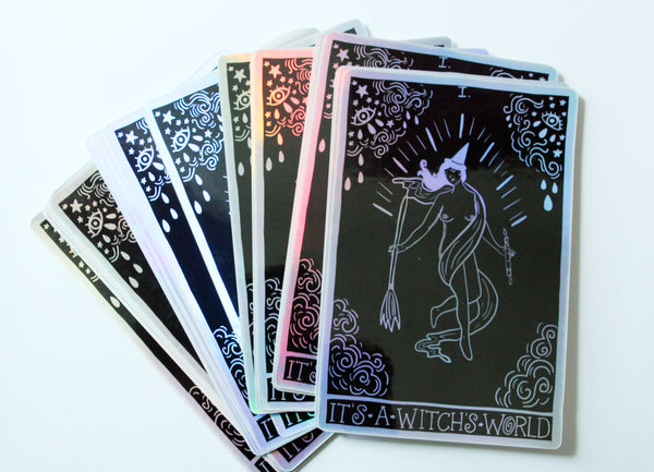 It's a Witches World Holographic Vinyl Sticker