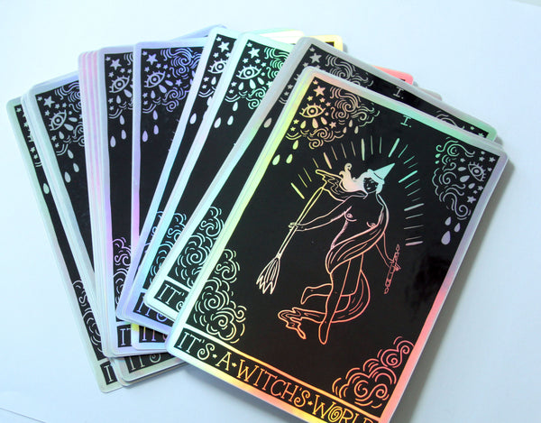 It's a Witches World Holographic Vinyl Sticker