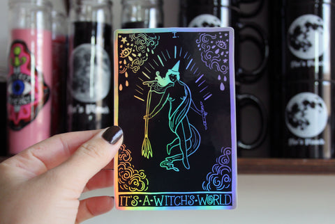 It's a Witches World Holographic Vinyl Sticker