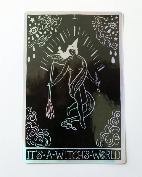 It's a Witches World Holographic Vinyl Sticker