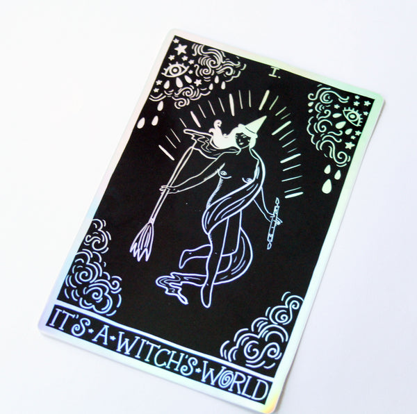 It's a Witches World Holographic Vinyl Sticker