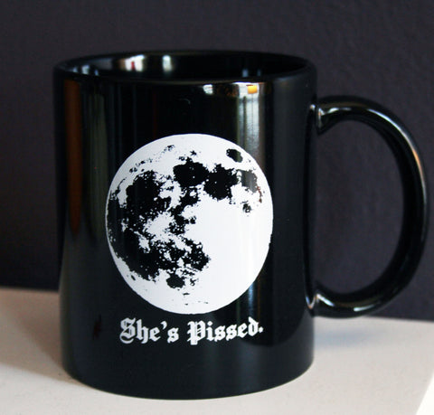 The Moon is Pissed Ceramic Mug